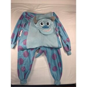 Monsters Inc Movie Disney Sulley Fleece One Piece Costume Blue Purple Adult Sz M